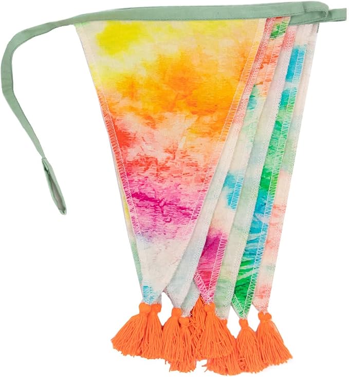 Tie Dye Rainbow Fabric Bunting - Image 3