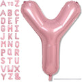Giant Letter Y Foil Balloon Baby Pink, Pastel Pink Inflatable Word Balloon Y by Lingqiang