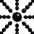 PartyWoo Black Linking Balloons 100pcs 6 Inch Black Link Balloons | by PartyWoo
