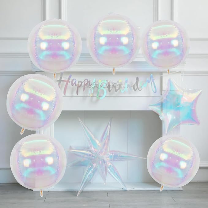 22 Inch Iridescent Balloons, 22 Inch Big Round Foil Balloon - Image 6