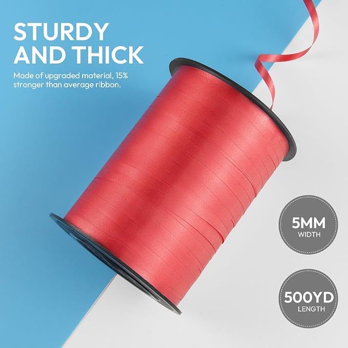500 Yards Curling Ribbon for Gift Wrapping, 3/16" Balloon String for Christmas - Image 2