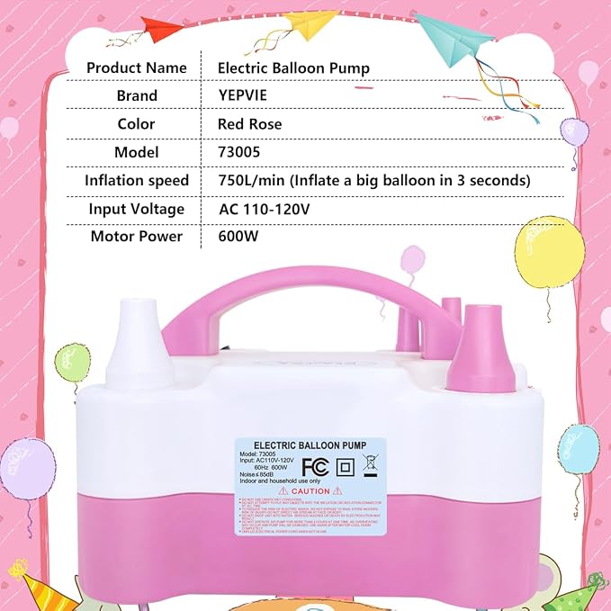 Electric Balloon Pump, Portable 2 Modes Balloon Blower Machine - Image 4