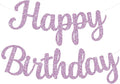 BEISHIDA Glitter Light Purple Happy Birthday Banner Party Decoration NO DIY | by Beishida