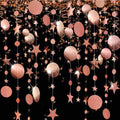 Rose Gold Party Decoration Rose Gold Star Circle Dot Hanging Garland Hanging by Eeatour