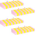 Boao 4 Pack Circus Awning Decoration 3D Stripe Cardboard Awning Carnival Wall by Boao