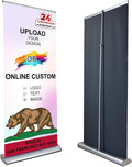 CUSTOM Retractable Banner Stand 33.5"x80" MADE IN USA UV Printing 1-2 DAY by JUST4SIGNS