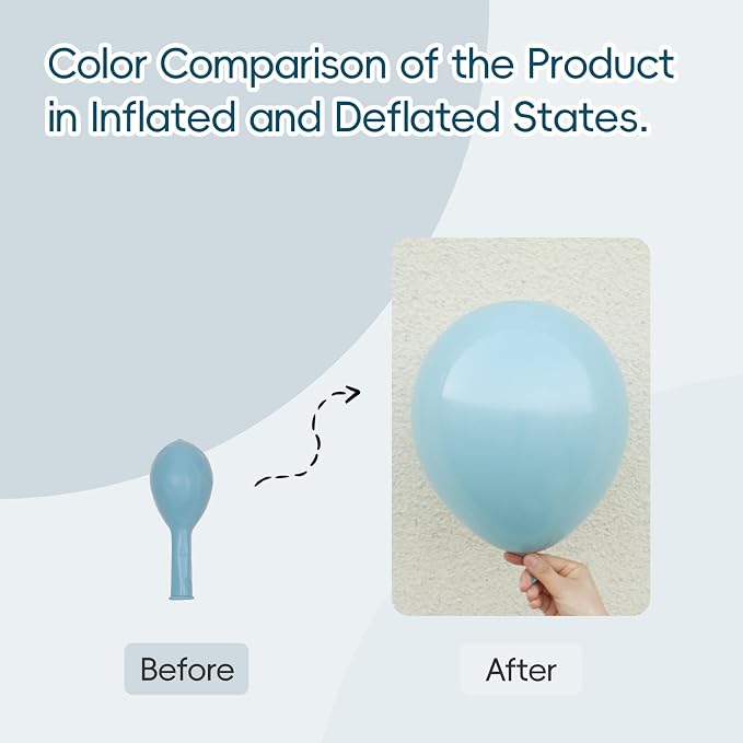 Awenztech 110pcs Dusty Blue Balloon Arch Garland Kit 18 12 10 5 inch | Bridal - Image 9