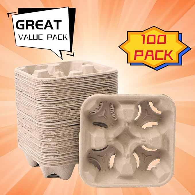 Compostable 4-Cup Drink Carrier - Image 2