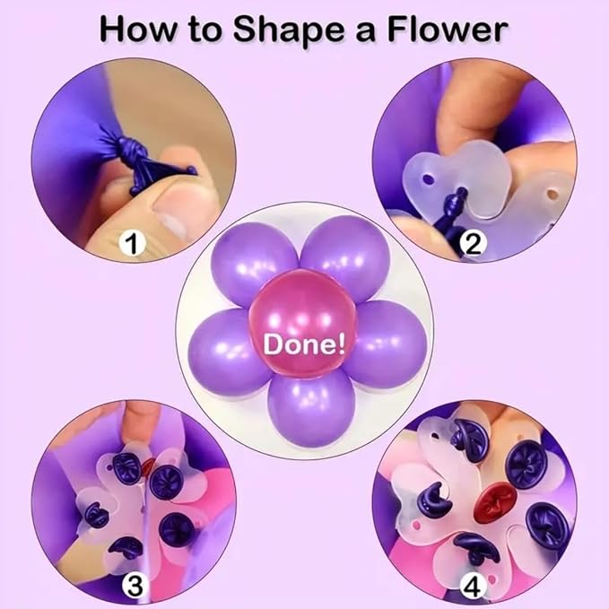 PayPie 20 Pcs Balloon Flower Arch Clips, 32Ft Balloon Tape Strip, Balloon Arch - Image 6