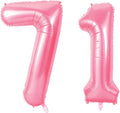 Number 71 Balloons for 71st Birthday Party Decorations, 0-100 Large No.71 by Joycard