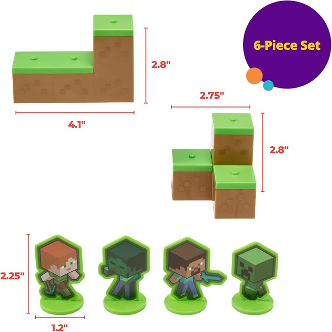DecoSet® Mobs Beware Minecraft Cake-Topper, 6-Piece Stackable Cake-Decoration - Image 4
