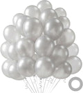 LOVESTOWN 110 PCS Silver Balloons, 12 Inch Bright Silver Latex Balloons | by Lovestown