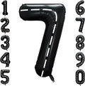 Black and White Stripes Number 7 Balloon 40 Inch, Road Style Numeral | by Unknown