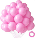 LOVESTOWN 110 PCS Pink Balloons, 12 Inch Bright Pink Latex Balloons | Birthday by Lovestown
