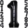 Race Car 40 Inch Black 1 Big Balloon Large Number 0-9 | Track Giant Digital 1st by SULALABOO