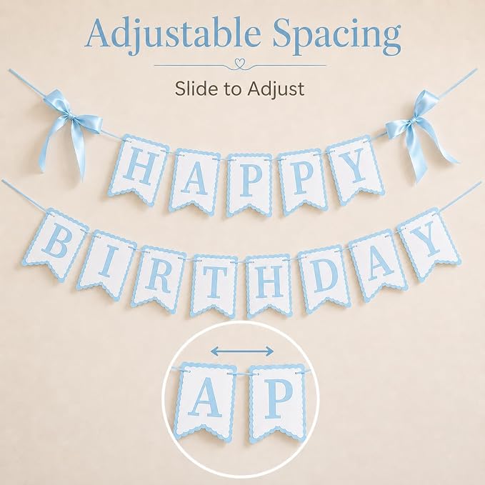 Blue Happy Birthday Banner - Image 4