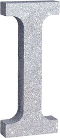 TONIFUL 8 Inch Silver Glitter Letter I Table Centerpiece A-Z Silver Birthday Party Decorations,Silver Alphabet I for Birthday,Chrismas,Graduation,Bridal Shower,Wedding,Anniversary Party Supplies