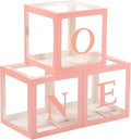 One Boxes for 1st Birthday One Balloon Box Pink First Birthday Balloons Boxes by KKONHII