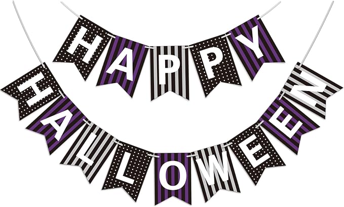 Happy Halloween Banner for Hanging Halloween Decorations Indoor by Unknown