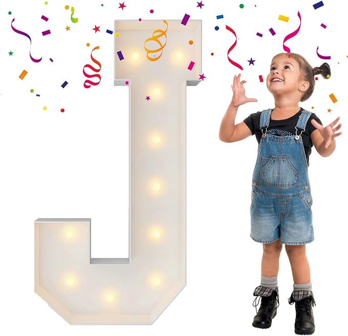 3FT Marquee Light Up Letters, Large Marquee Letters, Mosaic Balloon Frame by MerryMosaics