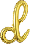 18 inch Gold DIY a-z Handwriting lowercase letters name Foil balloon Letter by REIANS