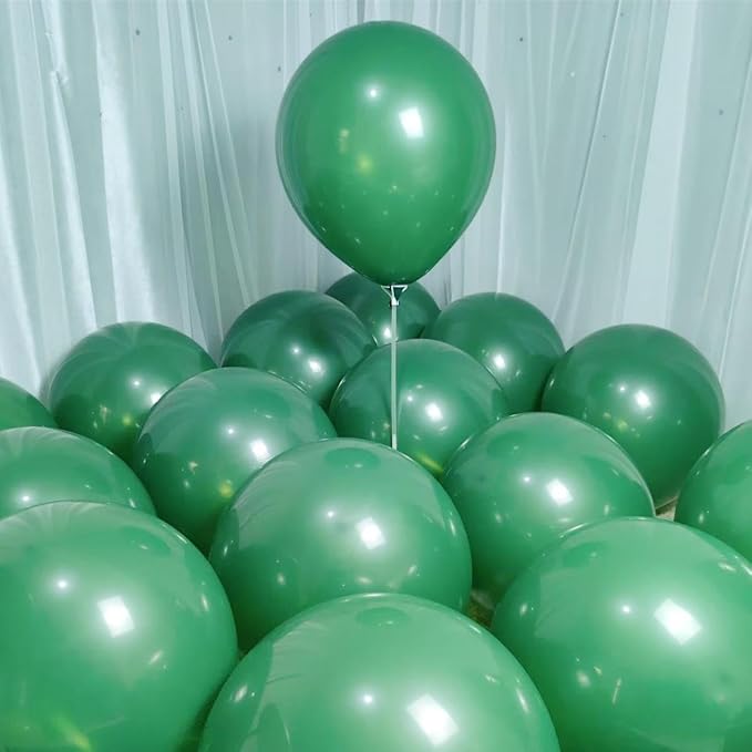 90 Pack Green Balloons 18 inch Dark Green Latex Big Balloons - Image 4