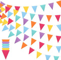 Outus 6 Pack 72 Flags/8.2 ft Rainbow Pennant Banner by Outus
