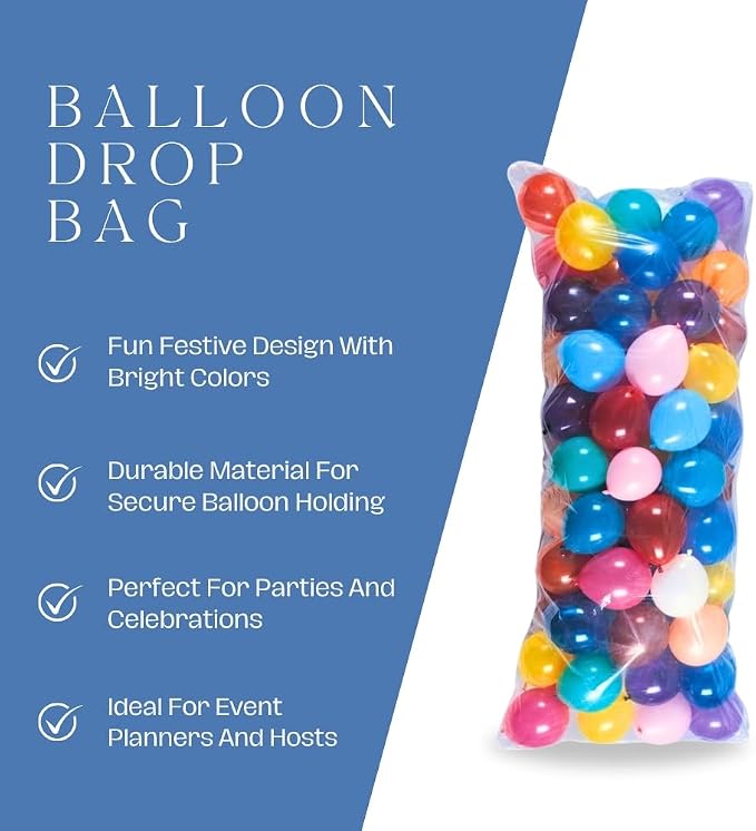 Multicolor Plastic Balloon Drop Bag - Image 6