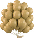 PartyWoo Tan Balloons 100 pcs 12 Inch Light Brown Neutral Boho Coffee Latex by PartyWoo