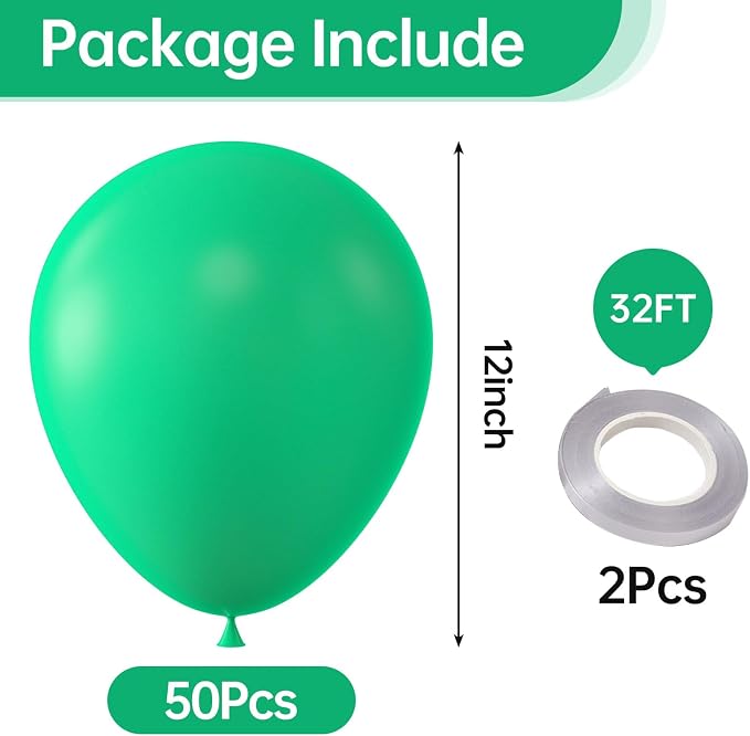 12 Inch Light Green Balloons, Baby Shower, Graduate Party Decorations - Image 2