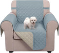 U-NICE HOME Reversible Recliner Chair Covers, Light Blue/Beige | 23''Armchair by U-NICEHOME