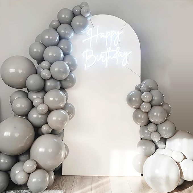 Gray Balloons 12 inch, Baby Shower, Anniversary Party Decorations - Image 6