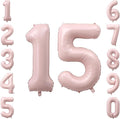 Baby Pink Number 15 Balloon 40 Inch, Foil Digits Festive Party Supplies | by Unknown