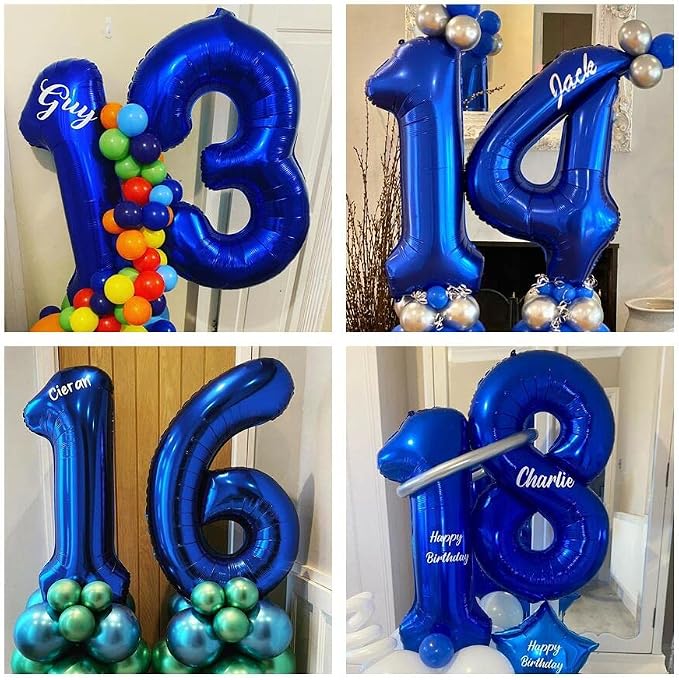 Navy Blue 15 Balloon Numbers, 40 Inch Dark Blue 15 or 51 Birthday Balloons - Image 6