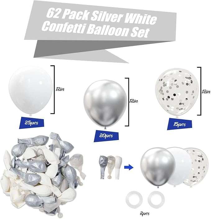 62pcs Party Decorations Balloons Kit - Image 3