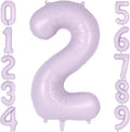 Light Purple Number 2 Balloon, 40 Inch Big Large Foil Helium Number Balloons by AIQINHU