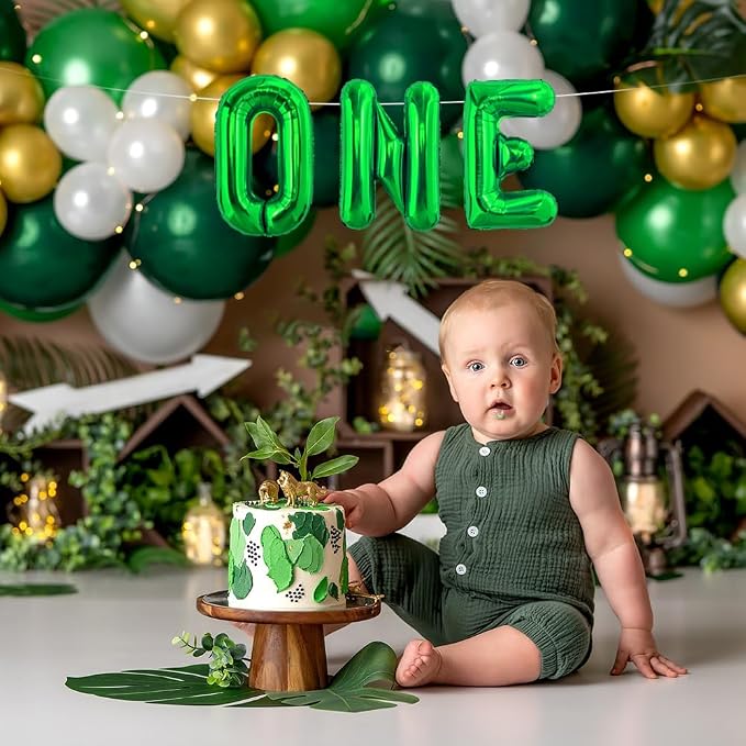 TONIFUL Green Letter Balloons 2 Set 16 Inch A-Z Custom Alphabet Banner | 52 Pcs - Image 6