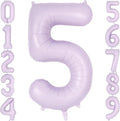 Light Purple Number 5 Balloon, 40 Inch Big Large Foil Helium Number Balloons by AIQINHU