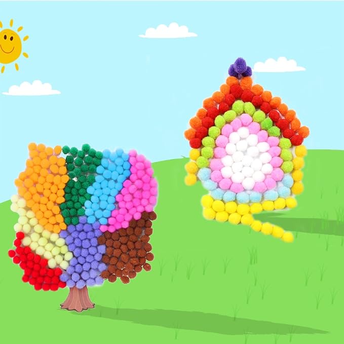 Caydo - 300PCS 1 Inch Assorted Pom Poms - Image 6