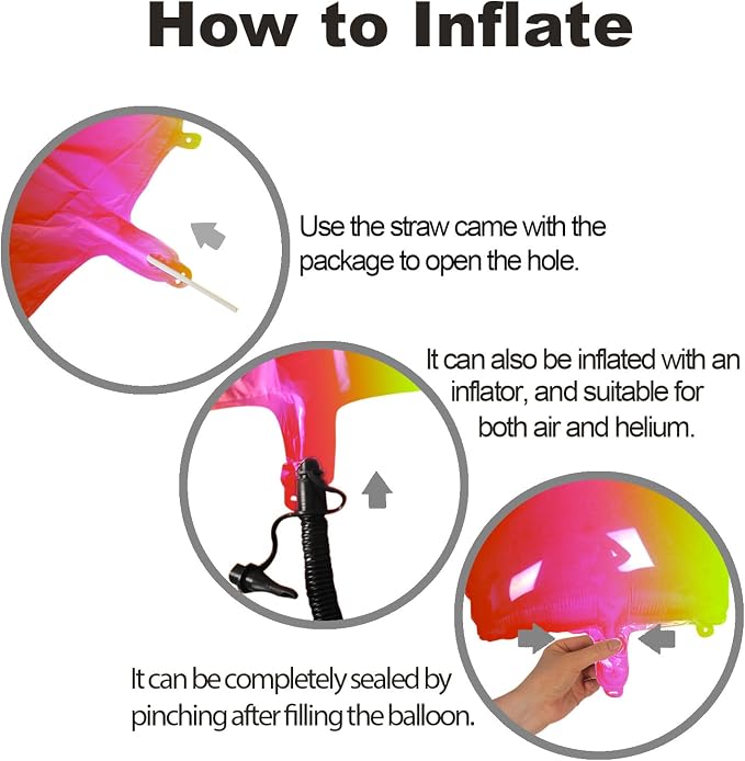 SUWEN Rainbow Number 9 Balloon 40 Inch, Big Colorful Balloons 0-9 | Large - Image 5