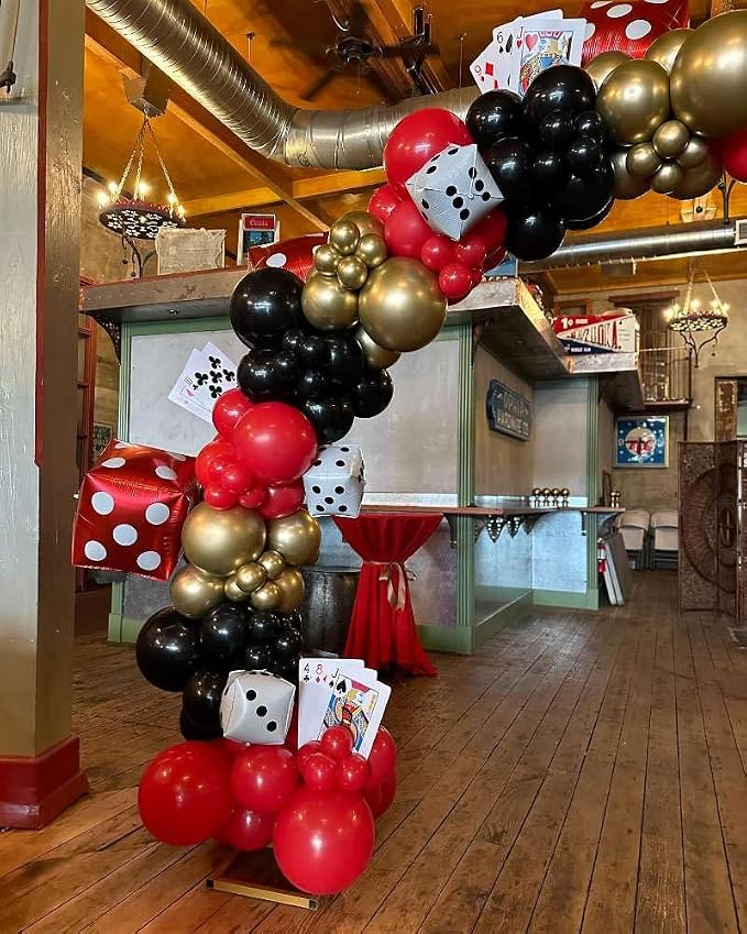 204Pcs Casino Balloon Garland Arch Kit - Image 3