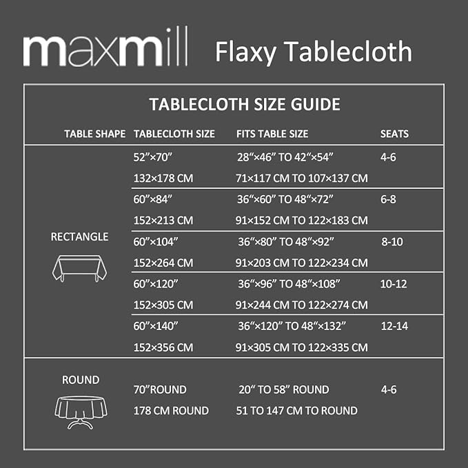 maxmill Flaxy Faux Linen Tablecloth with 2-Tone Slubby Texture Wrinkle Resistant Anti-Shrink Soft Table Cloth for Kitchen Dining Restaurant Tabletop for Event Holiday Dinner Round 70 Inch Sage