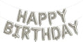 Silver Happy Birthday Banner Foil Letter Balloon, 14 Inch 3D Inflatable Party by Vrukiaa