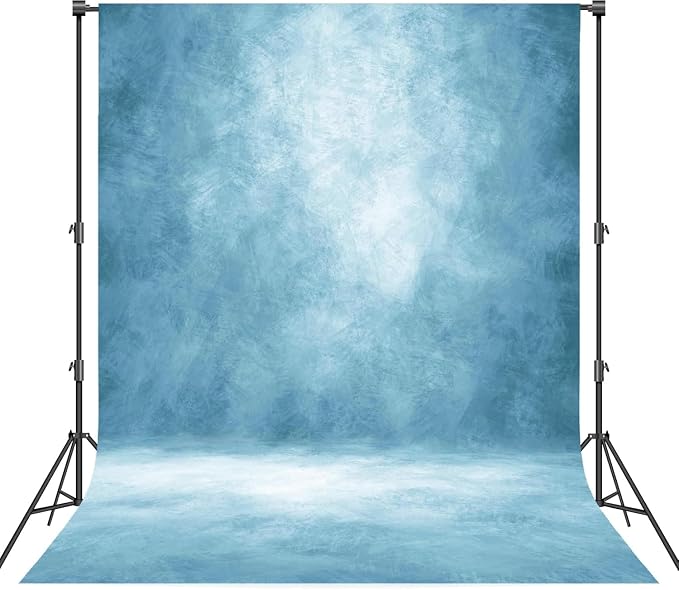 Abstract Photography Backdrop for Photoshoot 6x8ft, Light Blue, No Stand | by Haboke
