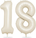 Biapian 40 Inch Cream Number 18 Balloon, 18th Birthday Balloons, Big Digital 18 by BIAPIAN
