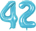 Number 42 Balloons for 42nd Birthday Party Decorations, 0-100 Large No.42 by Joycard