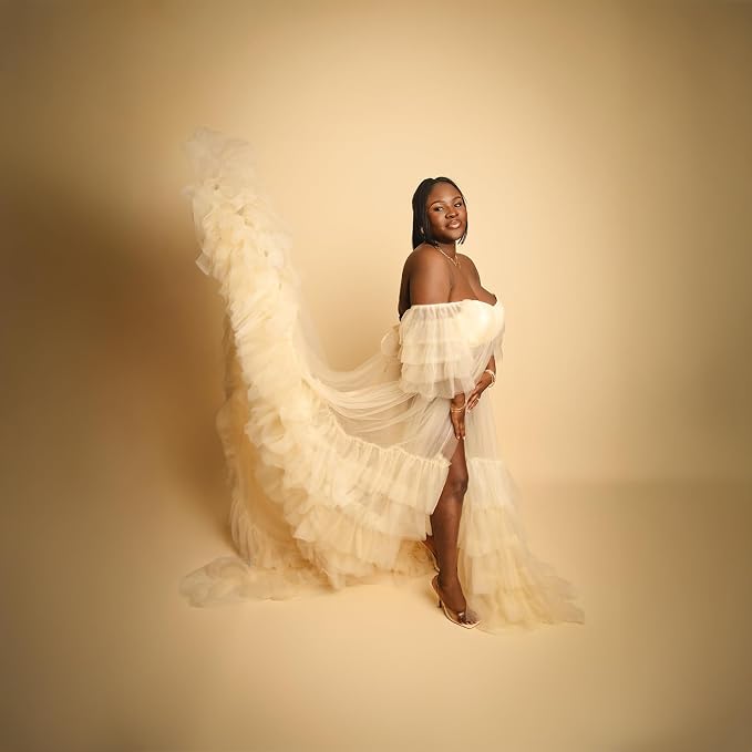 Kate Seamless Paper Backdrop for Photography Beige Cream Backdrop Paper - Image 3