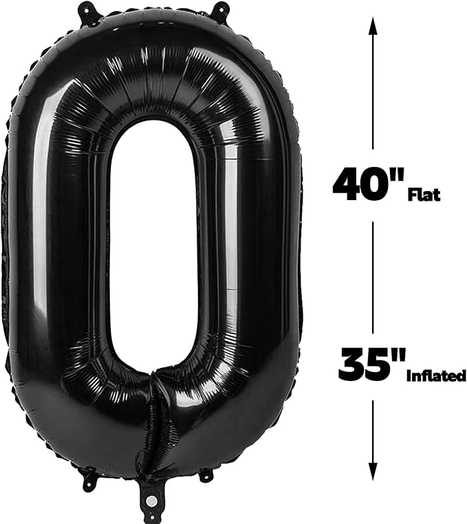 Black 40 Inch 20 Number Balloons, Balloon Decorations - Image 3