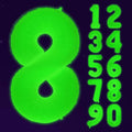 Mega-L Glow in The Dark Party Supplies, 40 Inch Yellow Number 8 Balloon | Glow by Mega-Loopolis