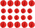20pcs Red Honeycomb Flower Balls 3''6'' Party Honeycomb Balls Decoration | by ZGjoy